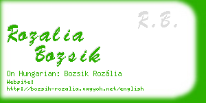 rozalia bozsik business card